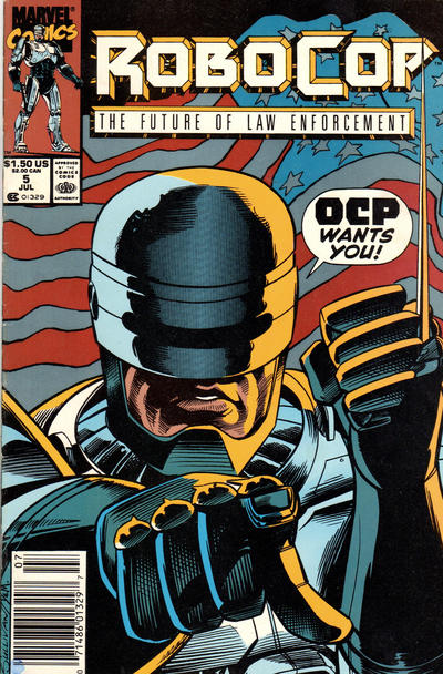 Cover for RoboCop (Marvel, 1990 series) #5 [Newsstand]