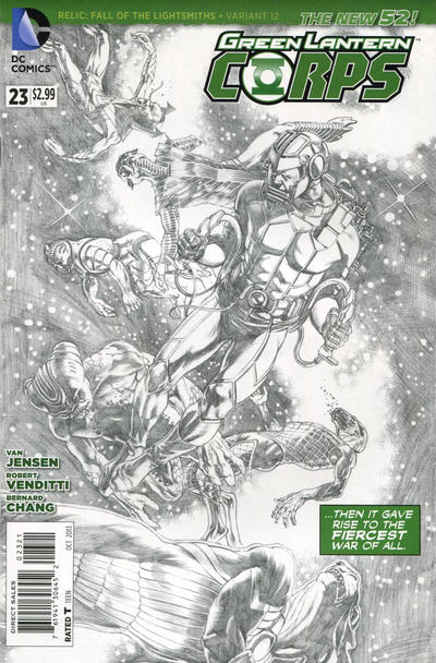 Cover for Green Lantern Corps (DC, 2011 series) #23 [Rags Morales Sketch Cover]