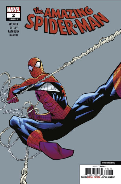 Cover for Amazing Spider-Man (Marvel, 2018 series) #2 (803) [Third Printing - Ryan Ottley Cover]
