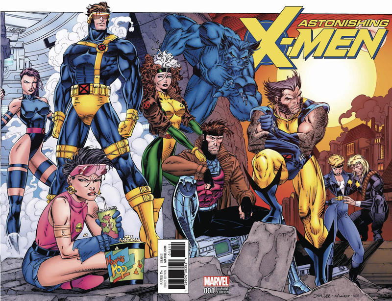 Cover for Astonishing X-Men (Marvel, 2017 series) #1 [Jim Lee Remastered Wraparound]