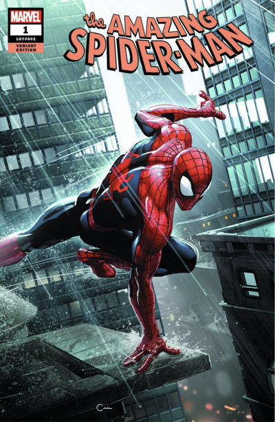 Cover for Amazing Spider-Man (Marvel, 2018 series) #1 (802) [Variant Edition - ComicXposure Exclusive - Clayton Crain Cover E]