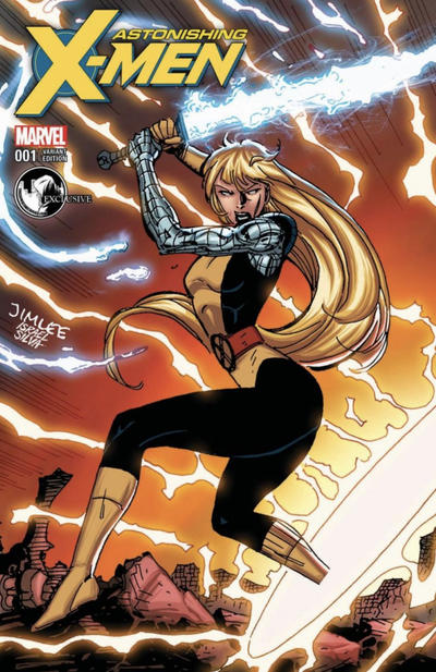 Cover for Astonishing X-Men (Marvel, 2017 series) #1 [Unknown Comics Exclusive Jim Lee Remastered (Magik)]