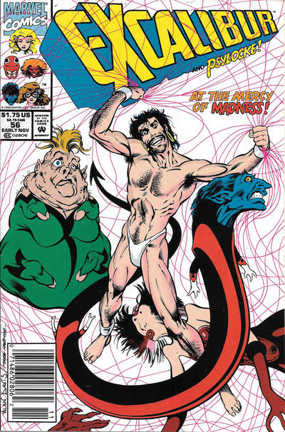 Cover for Excalibur (Marvel, 1988 series) #56 [Newsstand]