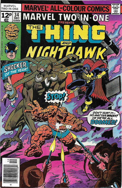 Cover for Marvel Two-in-One (Marvel, 1974 series) #34 [British]