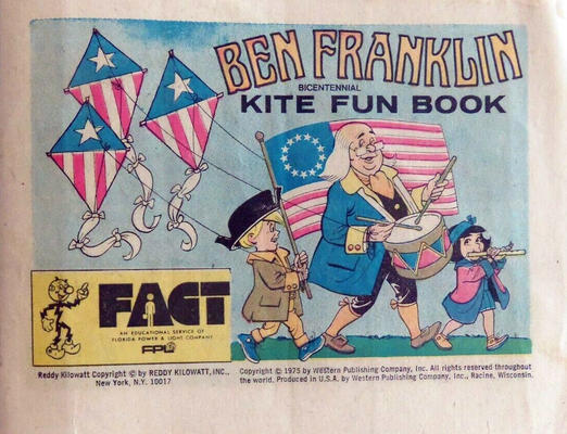 Cover for Ben Franklin Kite Fun Book (Western, 1975 series) [Florida Power and Light]