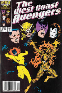 Cover Thumbnail for West Coast Avengers (Marvel, 1985 series) #16 [Newsstand]