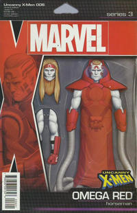 Cover for Uncanny X-Men (Marvel, 2019 series) #6 (625) [John Tyler Christopher Action Figure (Horseman Omega Red)]