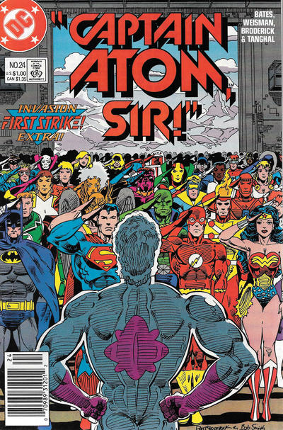 Cover for Captain Atom (DC, 1987 series) #24 [Newsstand]