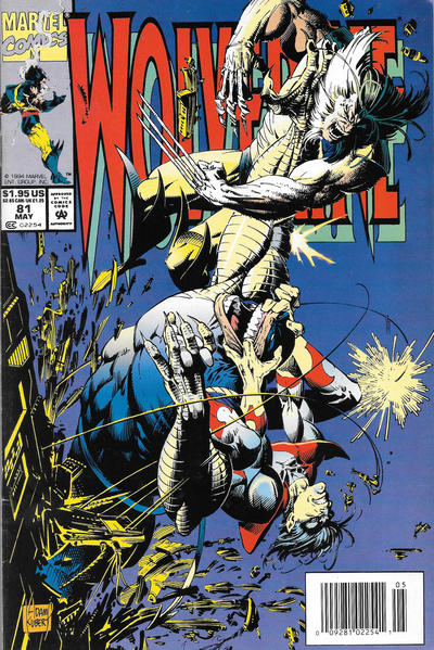 Cover for Wolverine (Marvel, 1988 series) #81 [Newsstand]