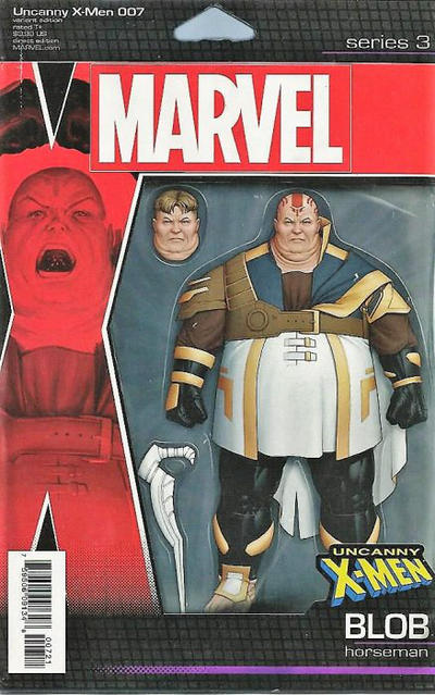 Cover for Uncanny X-Men (Marvel, 2019 series) #7 (626) [John Tyler Christopher Action Figure (Horseman Blob)]
