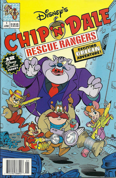 Cover for Chip 'n' Dale Rescue Rangers (Disney, 1990 series) #1 [Newsstand]