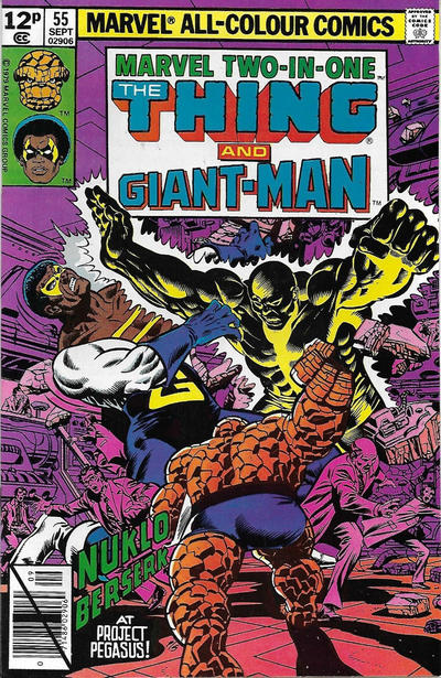 Cover for Marvel Two-in-One (Marvel, 1974 series) #55 [British]