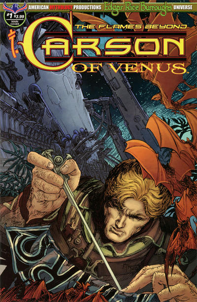Cover for Edgar Rice Burroughs' Carson of Venus: The Flames Beyond (American Mythology Productions, 2019 series) #1 [Main Cover]