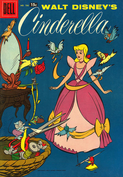 Cover for Four Color (Dell, 1942 series) #786 - Walt Disney's Cinderella [15¢]