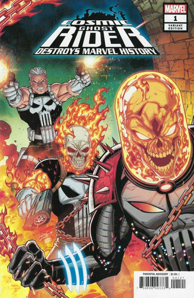 Cover for Cosmic Ghost Rider Destroys Marvel History (Marvel, 2019 series) #1 [Ron Lim]