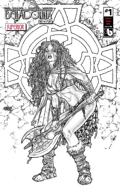 Cover for Belladonna: Fire and Fury (Avatar Press, 2017 series) #1 [Superior Vintage Celtic Variant]