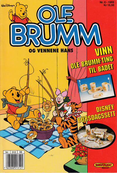 Cover for Ole Brumm (Hjemmet / Egmont, 1981 series) #6/1993