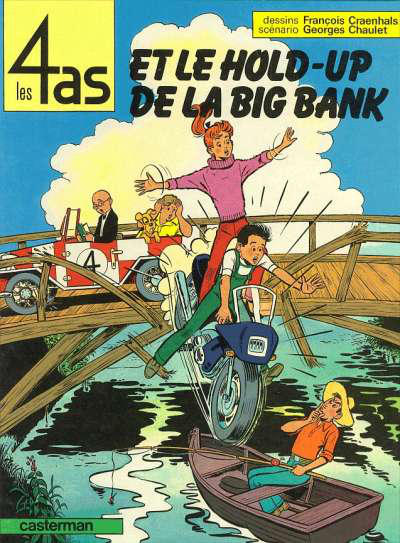 Cover for Les 4 as (Casterman, 1964 series) #22 - Les 4 as et le hold-up de la Big Bank