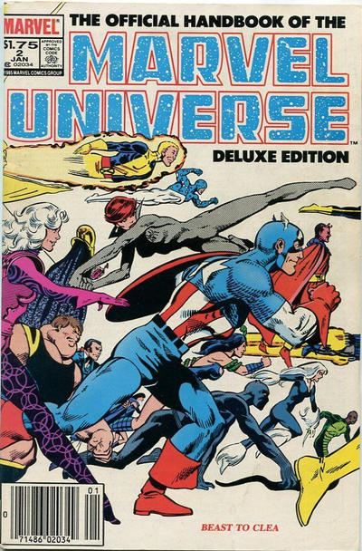Cover for The Official Handbook of the Marvel Universe Deluxe Edition (Marvel, 1985 series) #2 [Canadian]