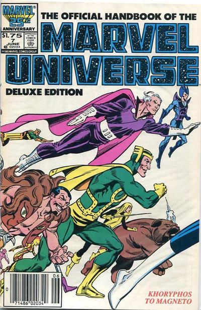 Cover for The Official Handbook of the Marvel Universe Deluxe Edition (Marvel, 1985 series) #7 [Canadian]