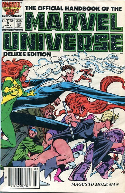Cover for The Official Handbook of the Marvel Universe Deluxe Edition (Marvel, 1985 series) #8 [Canadian]