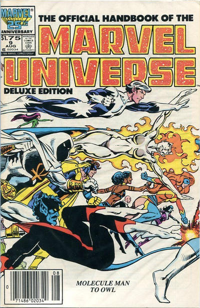 Cover for The Official Handbook of the Marvel Universe Deluxe Edition (Marvel, 1985 series) #9 [Canadian]
