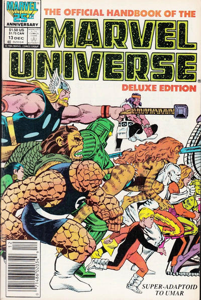 Cover for The Official Handbook of the Marvel Universe Deluxe Edition (Marvel, 1985 series) #13 [Newsstand]