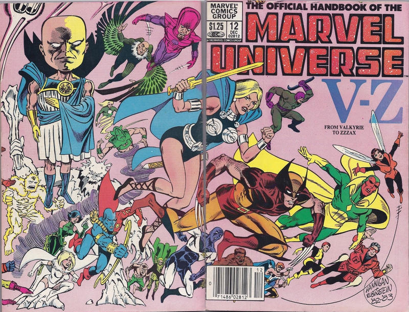 Cover for The Official Handbook of the Marvel Universe (Marvel, 1983 series) #12 [Canadian]