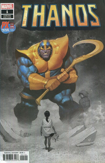 Cover for Thanos (Marvel, 2019 series) #1 [Ariel Olivetti 'C2E2 PX Exclusive Variant']