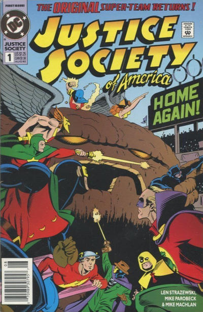 Cover for Justice Society of America (DC, 1992 series) #1 [Newsstand]