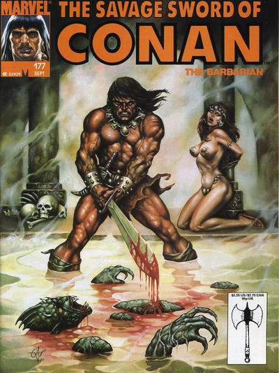 Cover for The Savage Sword of Conan (Marvel, 1974 series) #177 [Direct]