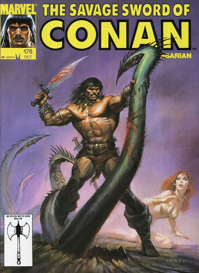 Cover for The Savage Sword of Conan (Marvel, 1974 series) #178 [Direct]