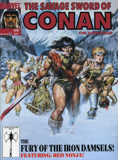 Cover for The Savage Sword of Conan (Marvel, 1974 series) #179 [Direct]