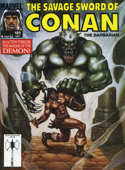 Cover for The Savage Sword of Conan (Marvel, 1974 series) #185 [Direct]