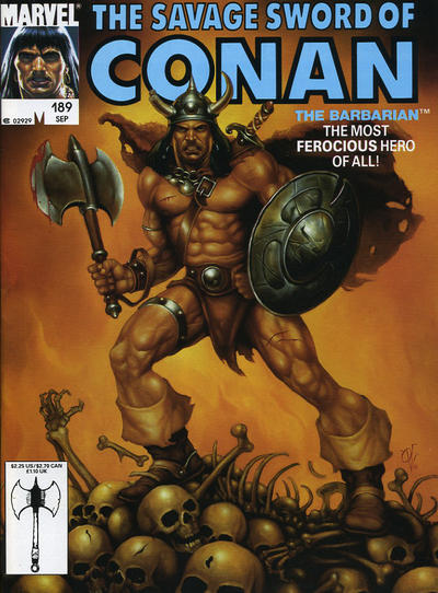 Cover for The Savage Sword of Conan (Marvel, 1974 series) #189 [Direct]
