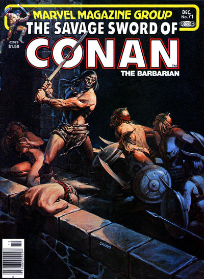 Cover for The Savage Sword of Conan (Marvel, 1974 series) #71 [Newsstand]