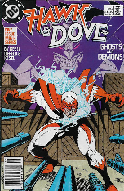 Cover for Hawk and Dove (DC, 1988 series) #1 [Newsstand]
