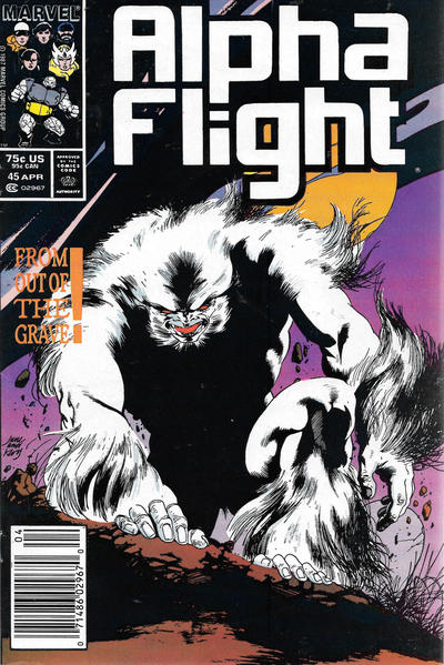 Cover for Alpha Flight (Marvel, 1983 series) #45 [Newsstand]