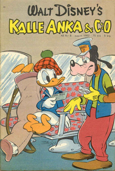 Cover for Kalle Anka & C:o (Richters Förlag AB, 1948 series) #8/1952