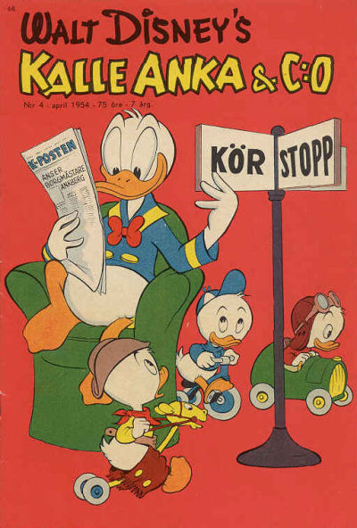 Cover for Kalle Anka & C:o (Richters Förlag AB, 1948 series) #4/1954
