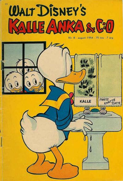 Cover for Kalle Anka & C:o (Richters Förlag AB, 1948 series) #8/1954