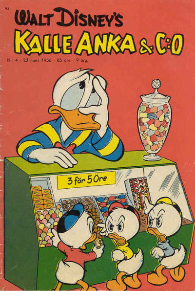 Cover for Kalle Anka & C:o (Richters Förlag AB, 1948 series) #4/1956