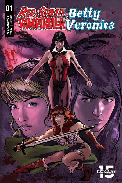 Cover for Red Sonja and Vampirella Meet Betty and Veronica (Dynamite Entertainment, 2019 series) #1 [Cover G Cat Staggs]