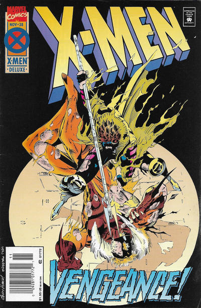 Cover for X-Men (Marvel, 1991 series) #38 [Deluxe Newsstand Edition]
