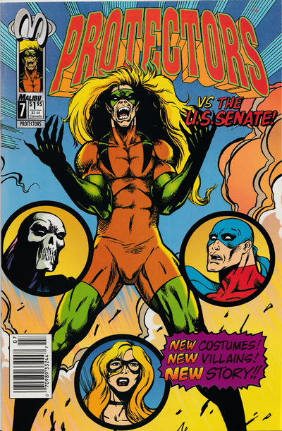 Cover for Protectors (Malibu, 1992 series) #7 [Newsstand]