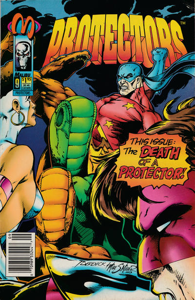 Cover for Protectors (Malibu, 1992 series) #9 [Newsstand]