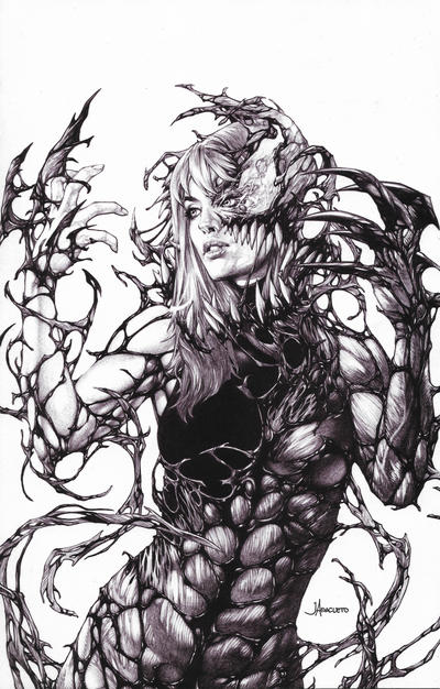 Cover for Symbiote Spider-Man (Marvel, 2019 series) #1 [Variant Edition - Limited Edition Comics 'Carnage Queen' Exclusive - Jay Anacleto Virgin Sketch Cover]