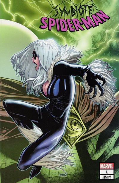 Cover for Symbiote Spider-Man (Marvel, 2019 series) #1 [Variant Edition - Fan Expo Exclusive 'Black Cat' - Humberto Ramos Connecting Cover B]