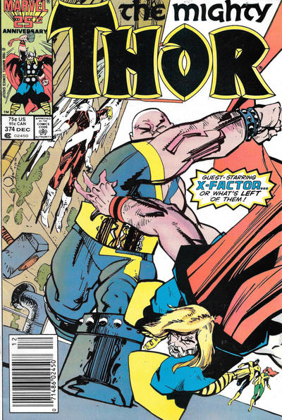Cover for Thor (Marvel, 1966 series) #374 [Newsstand]