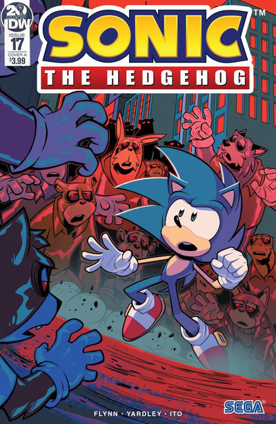 Cover for Sonic the Hedgehog (IDW, 2018 series) #17 [Cover A - Jack Lawrence]